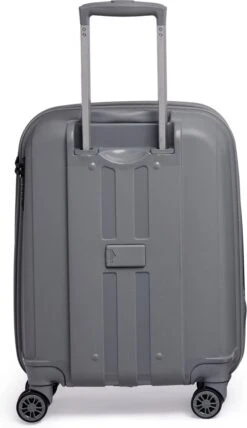 ©TROLLEYZ - Venice No.10 - Trolley - 55cm Met TSA Slot - Dubbele Wielen - 360° Spinners - 100% Polypropyleen - Handbagage Koffer In Silver Stone -Goedkope Bagage Winkel 693x1200