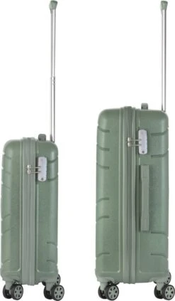 TravelZ Big Bars Kofferset - Trolleyset TSA 2-delig - Handbagage En Groot - Olijf -Goedkope Bagage Winkel 701x1200 13