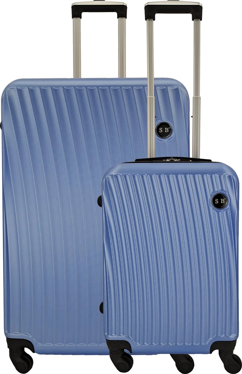 SB Travelbags Kofferset - 2 Delige -Blauw - 75cm/55cm