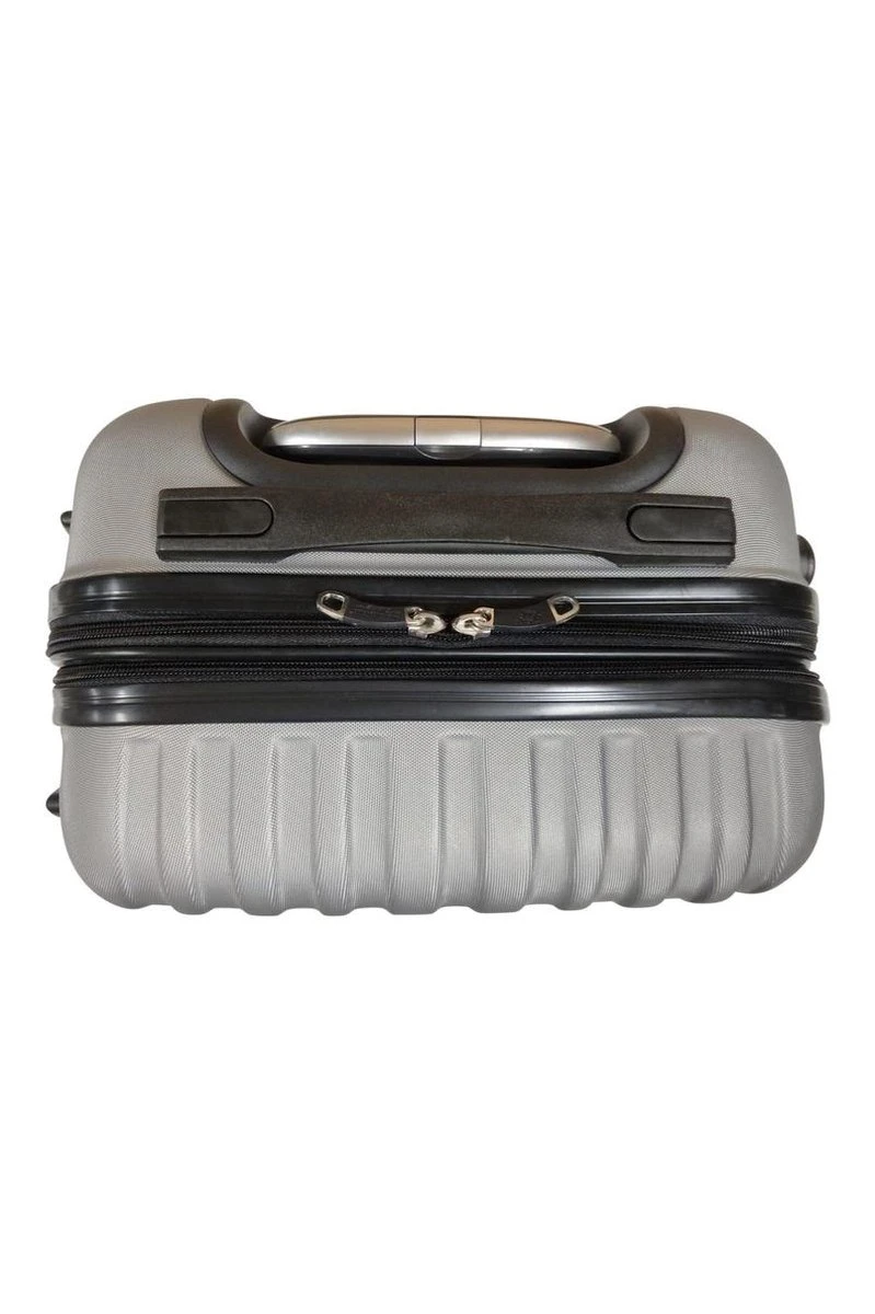 SB Travelbags 'Expandable' Handbagage Koffer 53cm 4 Wielen Trolley - Zilver 7 SB Travelbags 'Expandable' Handbagage Koffer 53cm 4 Wielen Trolley - Zilver - Afbeelding 5