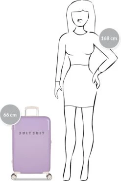 SUITSUIT - Fabulous Fifties - Royal Lavender - Reiskoffer (66 Cm) -Goedkope Bagage Winkel 808x1200 1