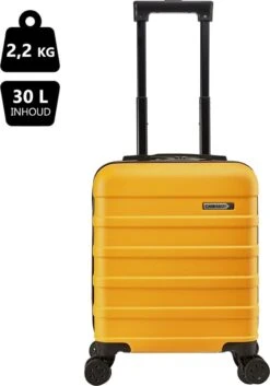 CabinMax Handbagage Koffer - Trolley 30L - Harde Reiskoffer - 45x36x20cm - Lichtgewicht - Groot Capaciteit - Geel -Goedkope Bagage Winkel 840x1200