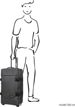 Eastpak TRANVERZ M Reiskoffer (67 X 35.5 X 30 Cm) - Black Denim -Goedkope Bagage Winkel 842x1200 7