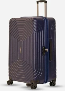 ©TROLLEYZ - Florence No.7 - Reiskoffer 69cm Met TSA Slot - Dubbele Wielen - 360° Spinners - 100% ABS - Reiskoffer In Ocean Blue