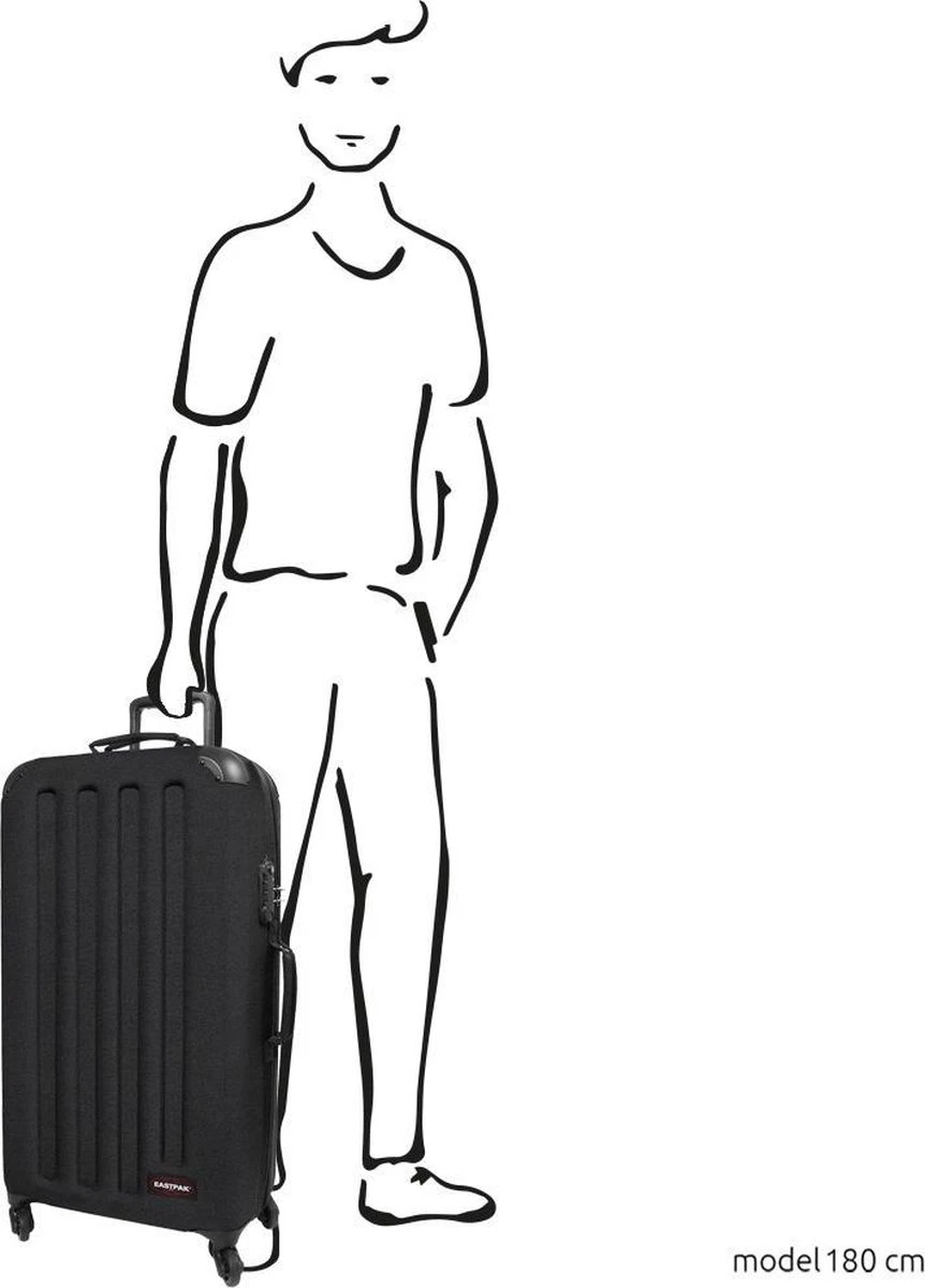 Eastpak TRANZSHELL L Reiskoffer (77 X 43 X 26.5 Cm) - Black 16 Eastpak TRANZSHELL L Reiskoffer (77 X 43 X 26.5 Cm) - Black - Afbeelding 14
