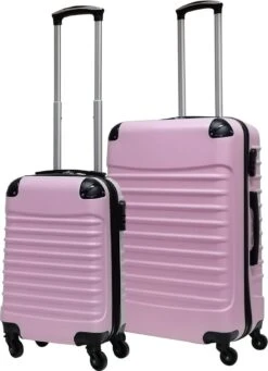 Castillo Quadrant - 2 Delige ABS Kofferset - Soft Pink
