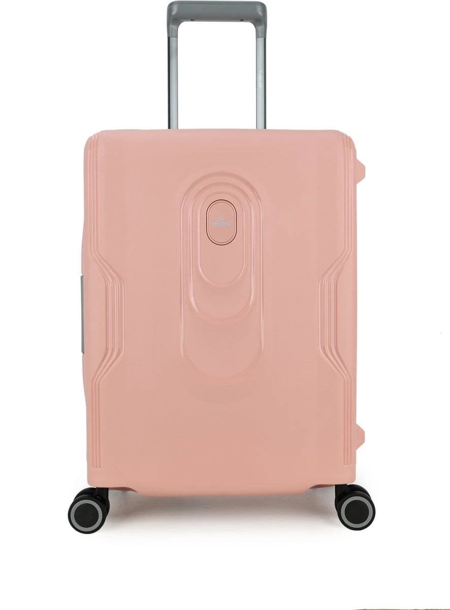 Decent Handbagage Koffer / Trolley / Reiskoffer - 55 Cm - 38 Liter - Polypropyleen - On-Tour - Roze 3 Decent Handbagage Koffer / Trolley / Reiskoffer - 55 Cm - 38 Liter - Polypropyleen - On-Tour - Roze