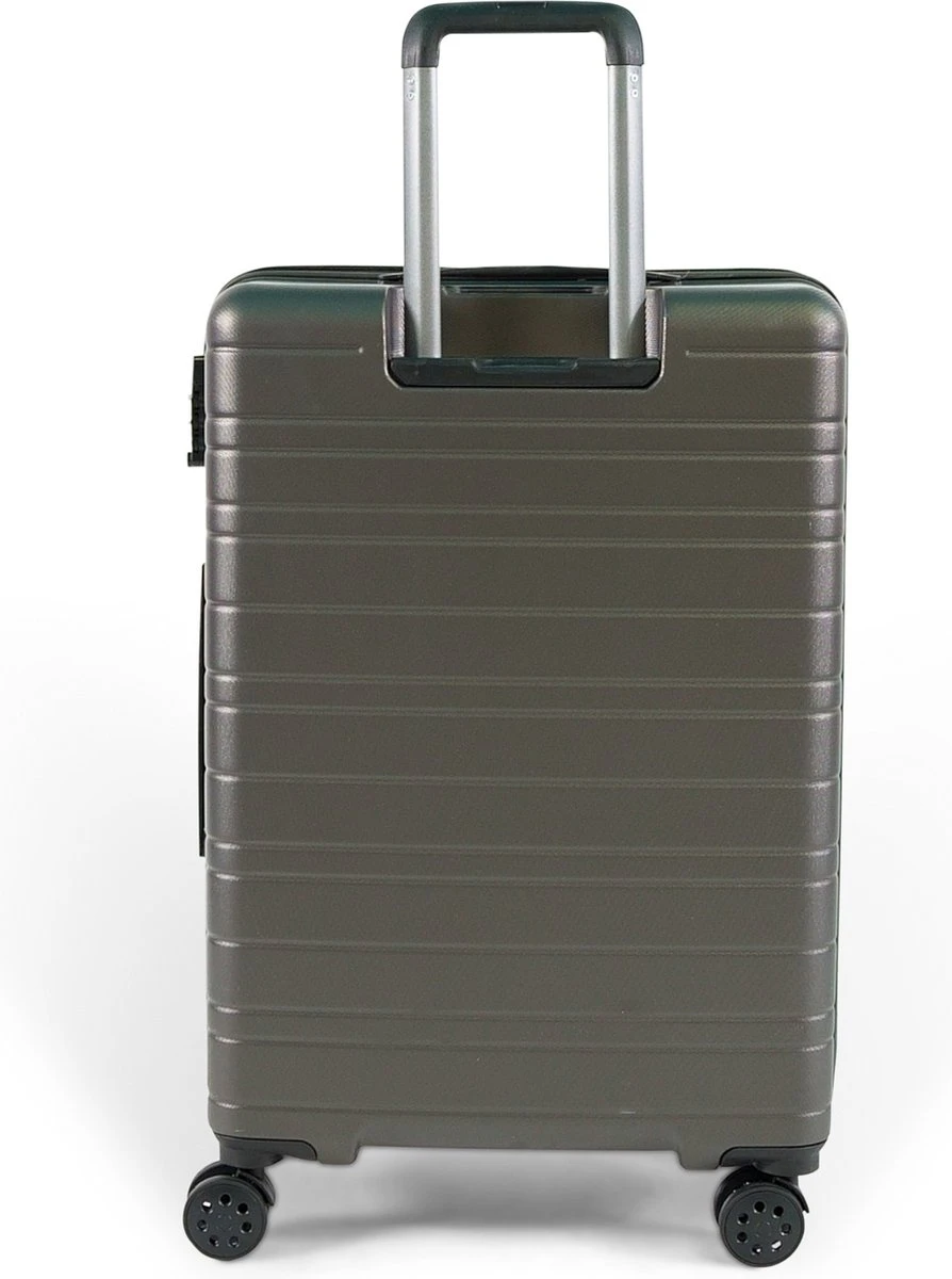 ©TROLLEYZ - Amsterdam No.9 - Reiskoffer 69cm Met TSA Slot - Dubbele Wielen - 360° Spinners - 100% ABS - Reiskoffer In Cloudy Grey 5 ©TROLLEYZ - Amsterdam No.9 - Reiskoffer 69cm Met TSA Slot - Dubbele Wielen - 360° Spinners - 100% ABS - Reiskoffer In Cloudy Grey - Afbeelding 3