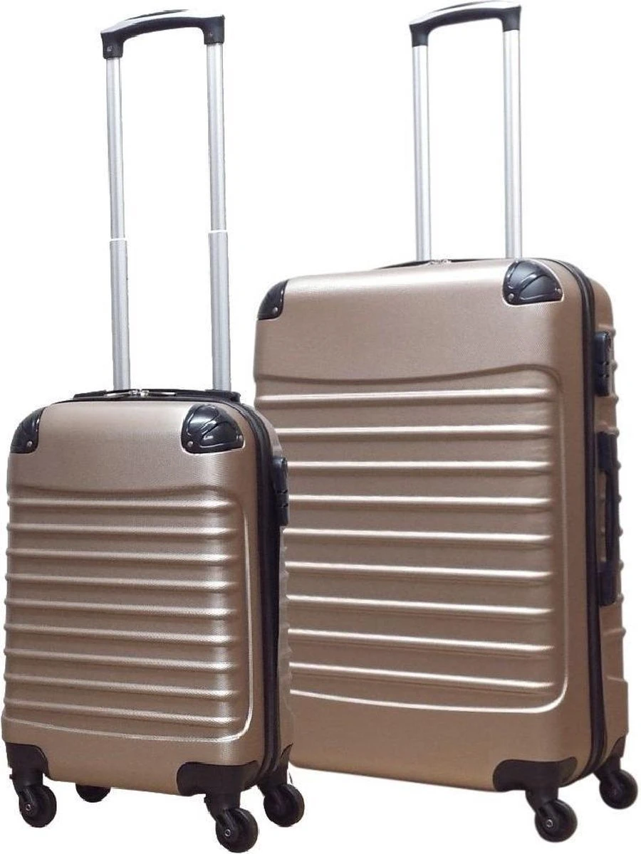 Castillo Quadrant - 2 Delige ABS Kofferset - Champagne