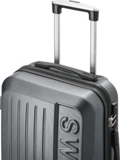 Swiss - Lausanne - Handbagage Koffer - 4 Wielen - TSA-Cijferslot - Grijs -Goedkope Bagage Winkel 906x1200 1