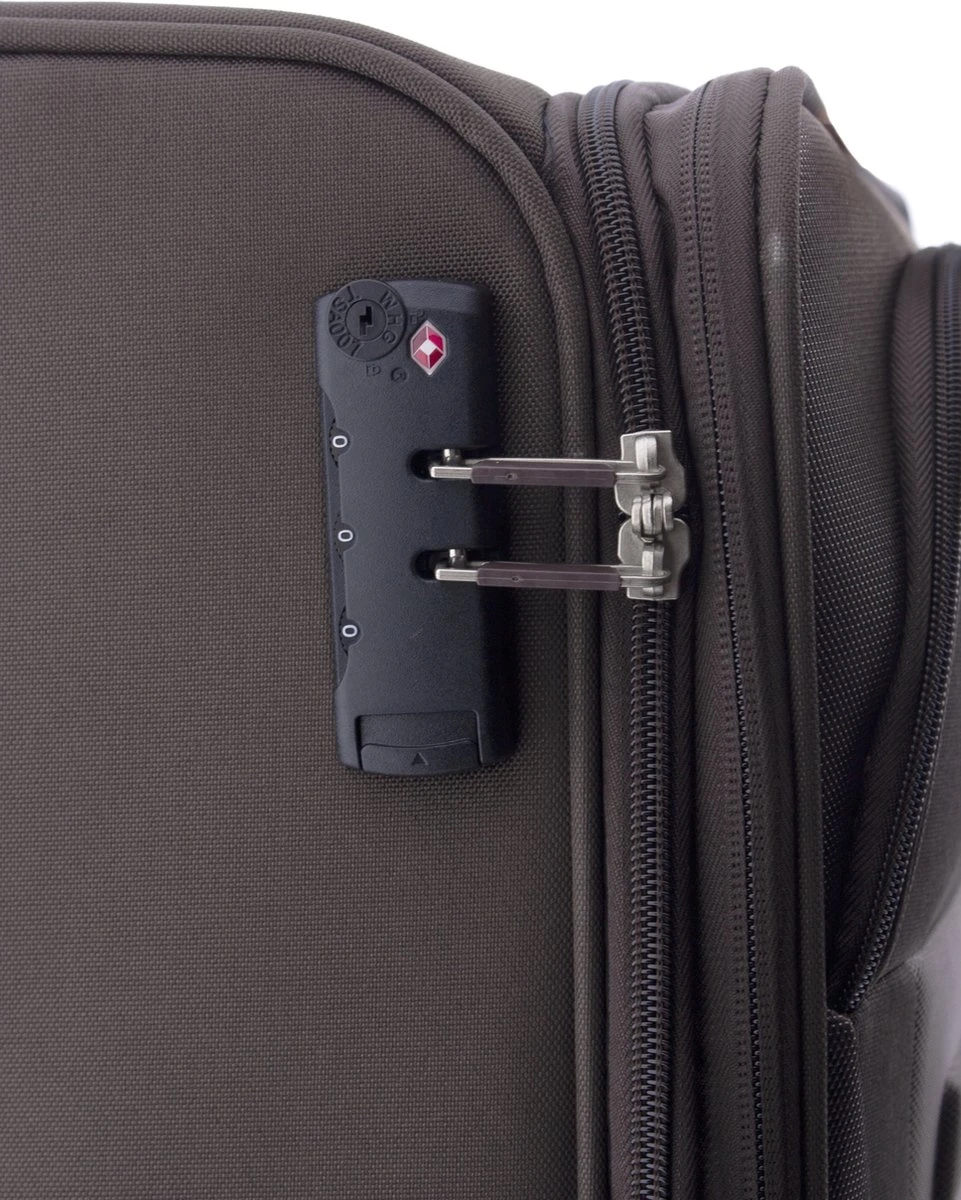 Gladiator Siroco L Grote Koffer 78 Cm - 115 Liter - Expandable - TSA Slot - Bruin 8 Gladiator Siroco L Grote Koffer 78 Cm - 115 Liter - Expandable - TSA Slot - Bruin - Afbeelding 6