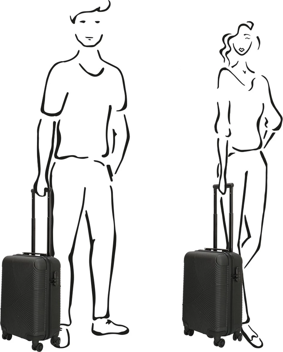 Enrico Benetti Louisville 39040 Handbagage Koffer Hardcase ABS - Zwart 9 Enrico Benetti Louisville 39040 Handbagage Koffer Hardcase ABS - Zwart - Afbeelding 7