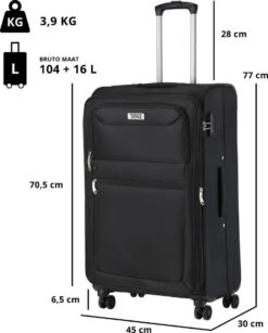Travelz Softspinner TSA Reiskoffer 77cm - Zachte Reiskoffer Met Expander 104 + 16 Ltr - Zwart 14 Travelz Softspinner TSA Reiskoffer 77cm - Zachte Reiskoffer Met Expander 104 + 16 Ltr - Zwart -Goedkope Bagage Winkel 965x1200 2