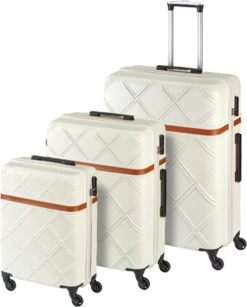 Princess Traveller Whistler - Reiskoffer - Off White - Large - 76cm -Goedkope Bagage Winkel 966x1200