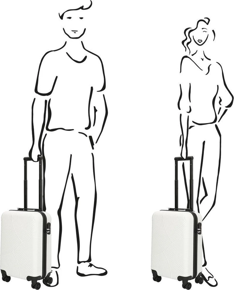 Enrico Benetti Louisville 39040 Handbagage Koffer Hardcase ABS - Wit 7 Enrico Benetti Louisville 39040 Handbagage Koffer Hardcase ABS - Wit - Afbeelding 5