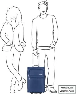 Travelbags Handbagage Zachte Koffer / Trolley / Reiskoffer - The Base - 55 Cm - Blauw -Goedkope Bagage Winkel 972x1200 2