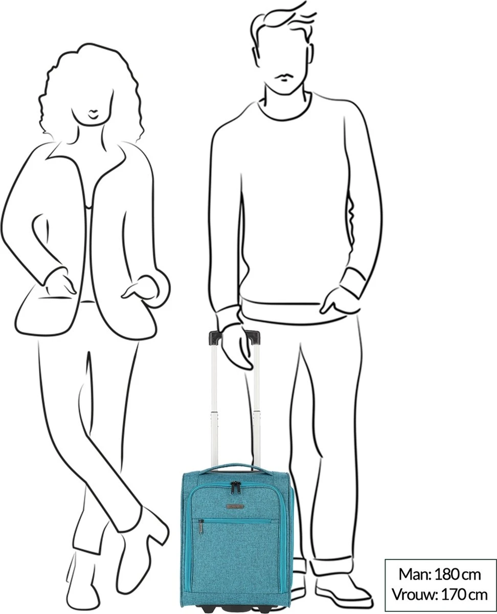 Travelite Handbagage Zachte Koffer / Trolley / Reiskoffer - Cabin - 43 Cm - Blauw 11 Travelite Handbagage Zachte Koffer / Trolley / Reiskoffer - Cabin - 43 Cm - Blauw - Afbeelding 9