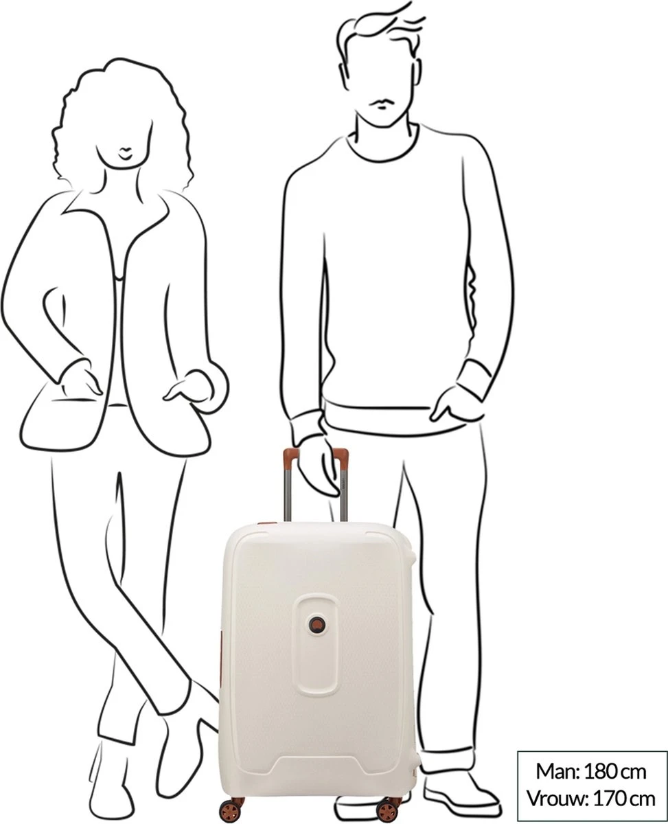 Delsey Harde Koffer / Trolley / Reiskoffer - Moncey - 69 Cm (large) - Wit 10 Delsey Harde Koffer / Trolley / Reiskoffer - Moncey - 69 Cm (large) - Wit - Afbeelding 8