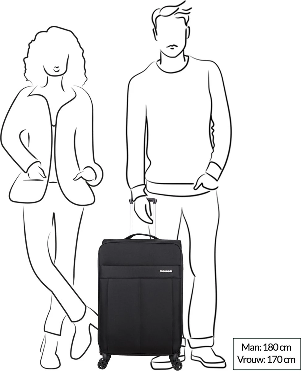 Decent D-Upright Medium Koffer - 66 Cm Expandable - TSA Slot - Donkerblauw 15 Decent D-Upright Medium Koffer - 66 Cm Expandable - TSA Slot - Donkerblauw - Afbeelding 13