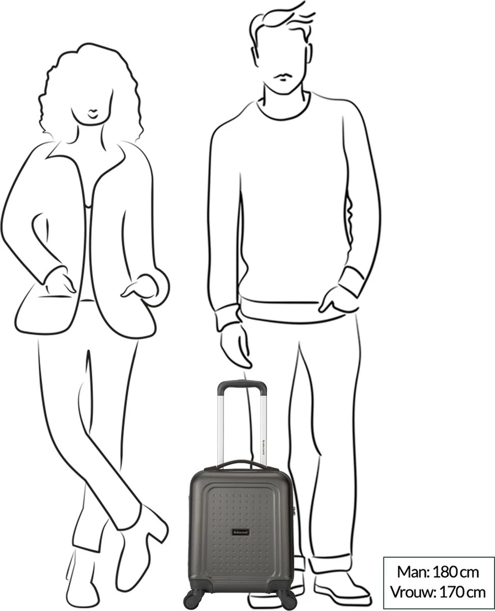 Decent Handbagage Koffer / Trolley / Reiskoffer - 42 Cm - 24 Liter - ABS - Maxi Air - Grijs 6 Decent Handbagage Koffer / Trolley / Reiskoffer - 42 Cm - 24 Liter - ABS - Maxi Air - Grijs - Afbeelding 4