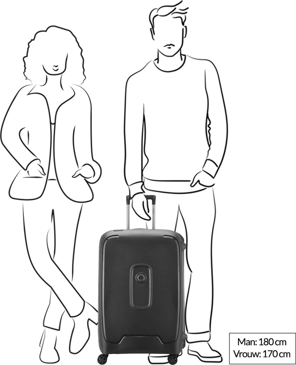 Delsey Moncey Trolley Case - 69 Cm - Black 4 Delsey Moncey Trolley Case - 69 Cm - Black - Afbeelding 2