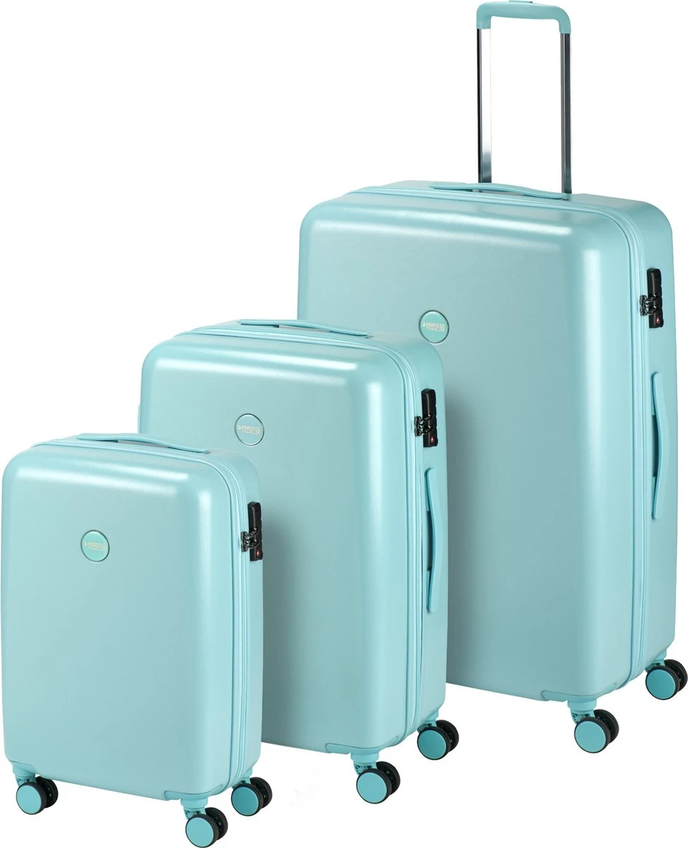 Princess Traveller Harlem - Reiskoffer - Blauw - M - 66cm 10 Princess Traveller Harlem - Reiskoffer - Blauw - M - 66cm - Afbeelding 8