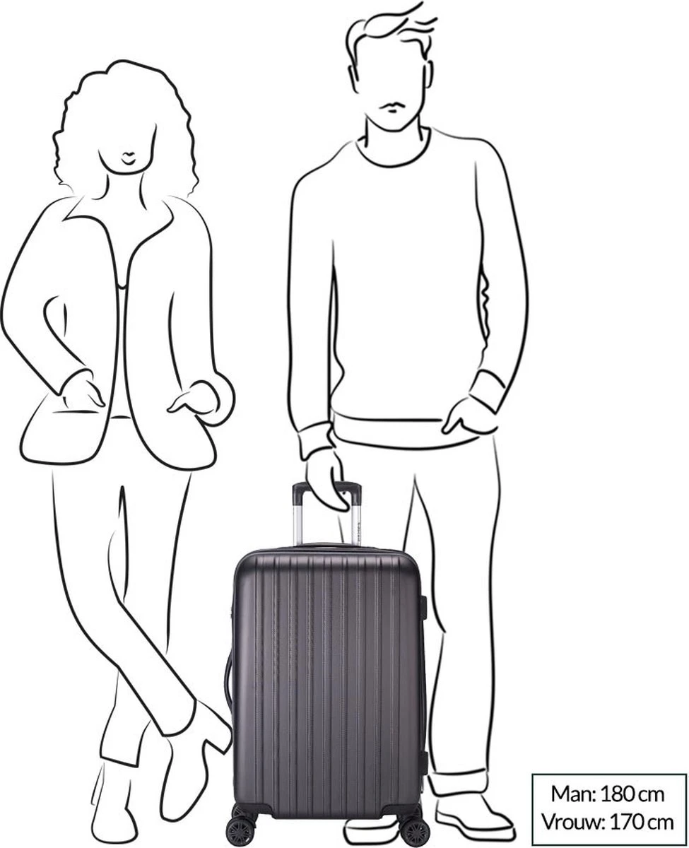 Decent Harde Koffer Tranporto 66 - Champagne 14 Decent Harde Koffer Tranporto 66 - Champagne - Afbeelding 12